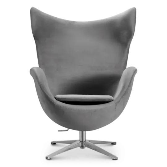 Flag Chair Zilver Grijs Velvet Flag Chair Zilver Grijs Velvet