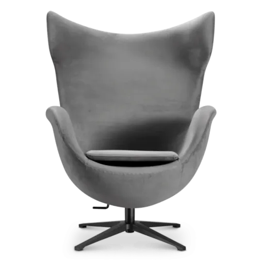 Flag Chair Zilver Grijs Velvet Flag Chair Zilver Grijs Velvet