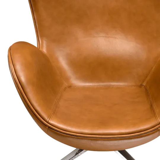 Flag Chair Cognac / Bruin Leer