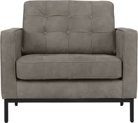 Italo Chair Elegant Silver/Grey Velvet