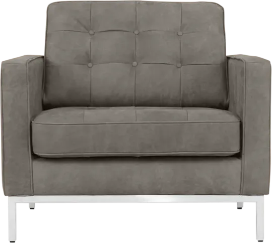 Italo Chair Elegant Silver/Grey Velvet