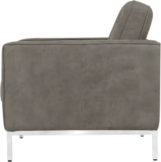 Italo Chair Elegant Silver/Grey Velvet