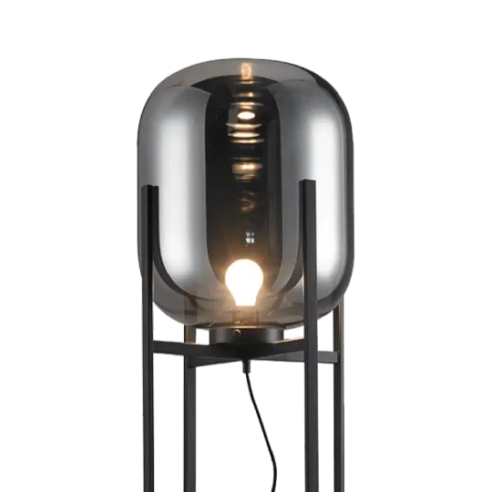 Vloerlamp Bowl Smoky | Zwart