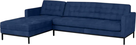 Italo Hoekbank Kings Blue Velvet (Hoek Rechts)