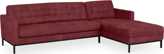 Italo Hoekbank Bordeaux Red Velvet (Hoek Links) Florence Knoll Hoekbank Bordeaux Red Velvet (Hoek Links)
