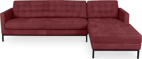 Italo Hoekbank Bordeaux Red Velvet (Hoek Links) Florence Knoll Hoekbank Bordeaux Red Velvet (Hoek Links)