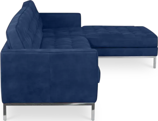 Florence Knoll Hoekbank Kings Blue Velvet (Hoek Links)
