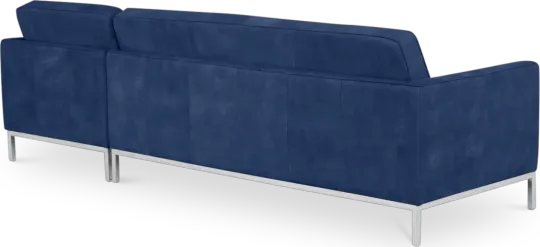 Florence Knoll Hoekbank Kings Blue Velvet (Hoek Links)