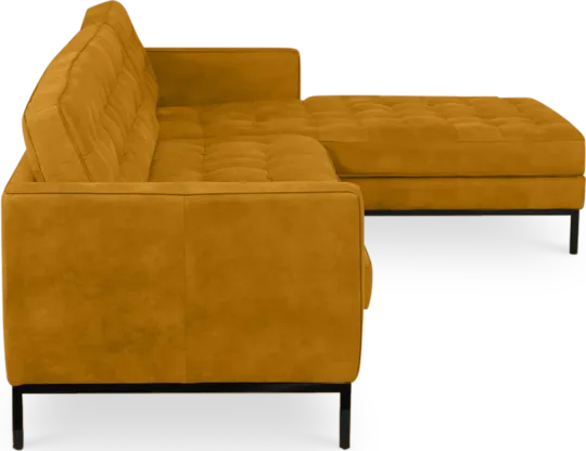 Italo Hoekbank Okergold Velvet (Hoek Links)