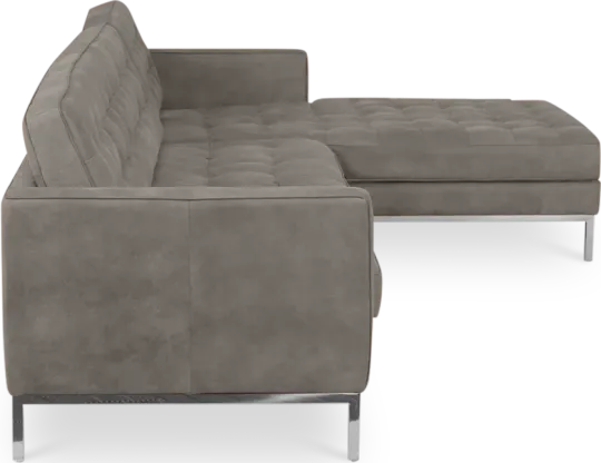 Italo Hoekbank Elegant Silver Grey Velvet (Hoek Links)