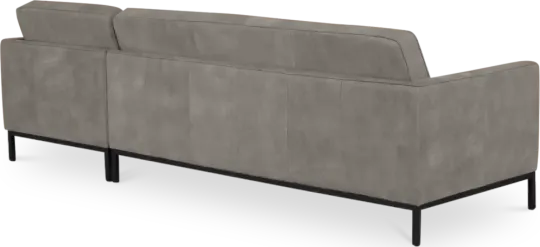 Italo Hoekbank Elegant Silver Grey Velvet (Hoek Links)