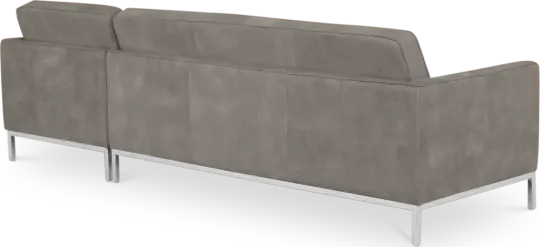 Italo Hoekbank Elegant Silver Grey Velvet (Hoek Links)