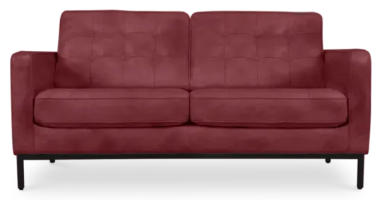 Italo Twee Zits Bordeaux Red Velvet