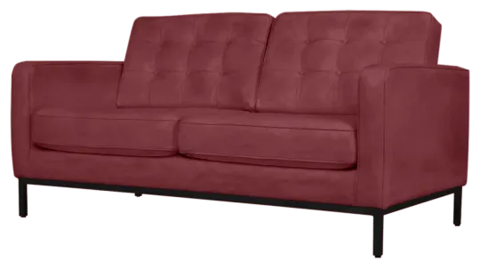 Italo Twee Zits Bordeaux Red Velvet