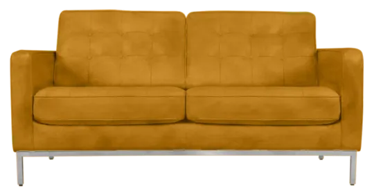 Italo Twee Zits Okergold Velvet