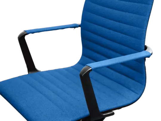 Cavel CD 117 Bureaustoel Blauw Linnen | Zwart Frame