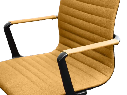 Cavel CD 117 Bureaustoel Oker Linnen | Zwart Frame