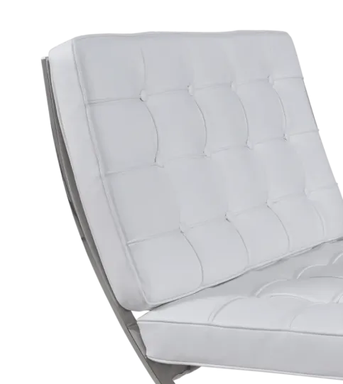 Barcelona Chair Luxe Volleer Wit