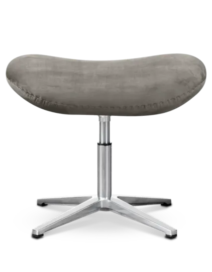 Flag Ottoman / Hocker Zilver Grijs Velvet Flegg Ottoman / Hocker Elegant Silver Velvet