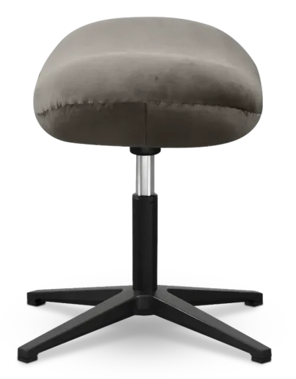 Flag Ottoman / Hocker Zilver Grijs Velvet Flegg Ottoman / Hocker Elegant Silver Velvet
