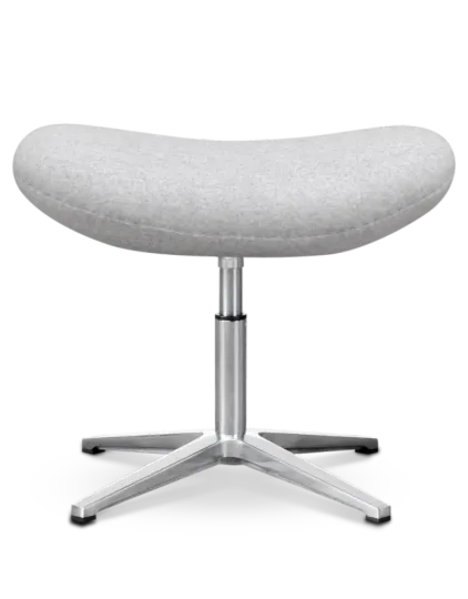 Flag Ottoman / Hocker Licht Grijs Kasjmier Flegg Ottoman / Hocker Licht Grijs Kasjmier