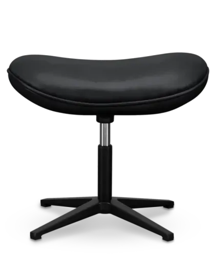 Flag Ottoman / Hocker Zwart Leer Flegg Ottoman / Hocker Zwart Leer