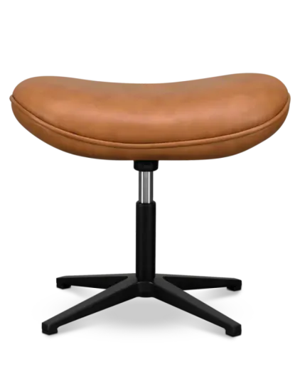 Flegg Ottoman / Hocker Cognac / Bruin Leer