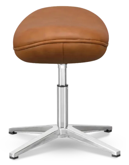 Flegg Ottoman / Hocker Cognac / Bruin Leer
