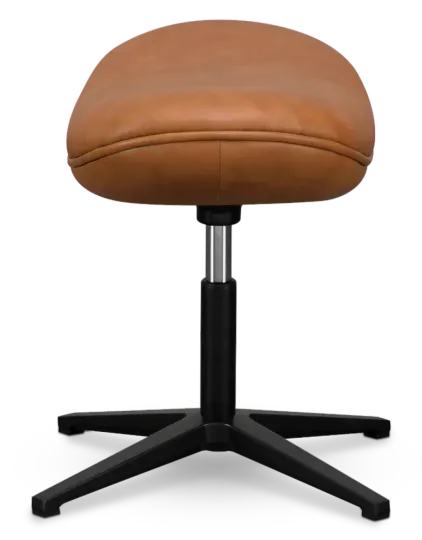 Flegg Ottoman / Hocker Cognac / Bruin Leer