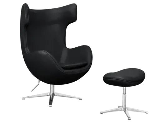 Flegg Chair Zwart Leer
