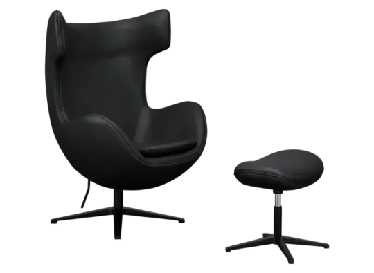 Flegg Chair Zwart Leer