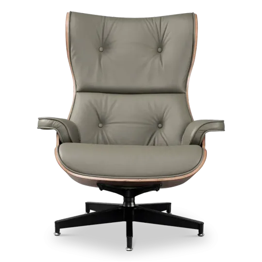 Cavel Lounge Chair Olijf Groen Leer | Naturel Palissander Schalen Cavel Lounge Chair Olijf Groen Leer | Naturel Palissander Schalen