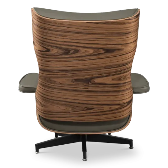 Cavel Lounge Chair Olijf Groen Leer | Naturel Palissander Schalen Cavel Lounge Chair Olijf Groen Leer | Naturel Palissander Schalen