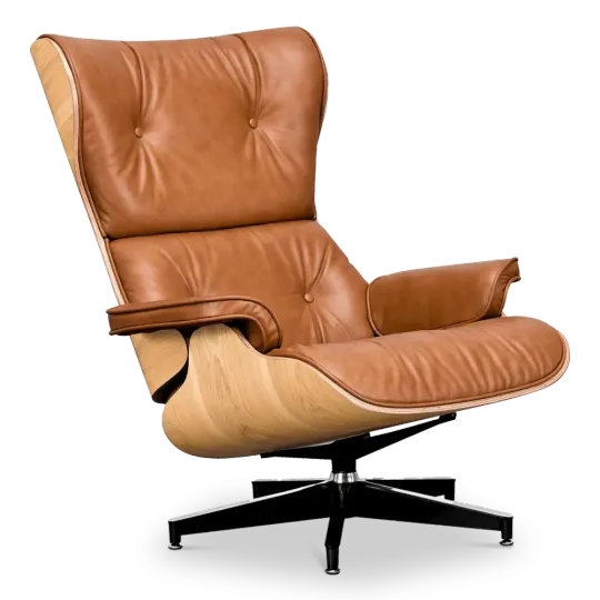 Cavel Lounge Chair Cognac/Bruin Leer | Essen Schalen