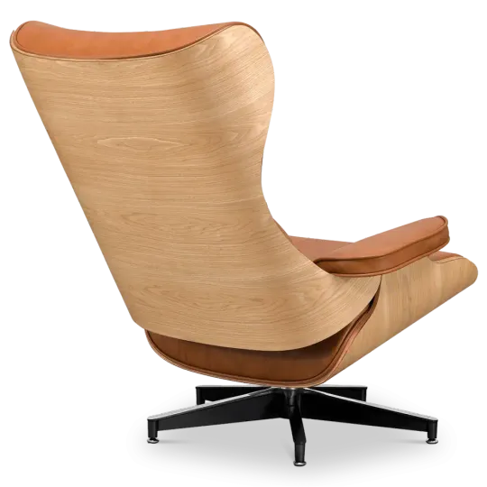 Cavel Lounge Chair Cognac/Bruin Leer | Essen Schalen