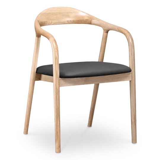 Artson Eetkamerstoel | Essen | Zwart PU Leer