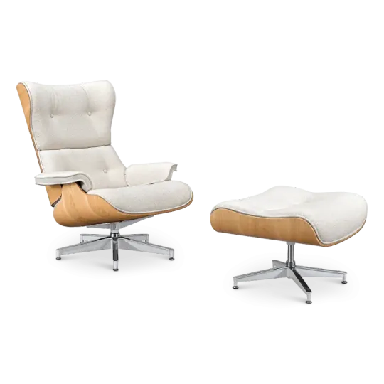 Cavel Lounge Chair Wit Boucle | Essen Schalen