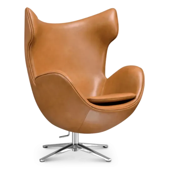 Flag Chair Cognac / Bruin Leer
