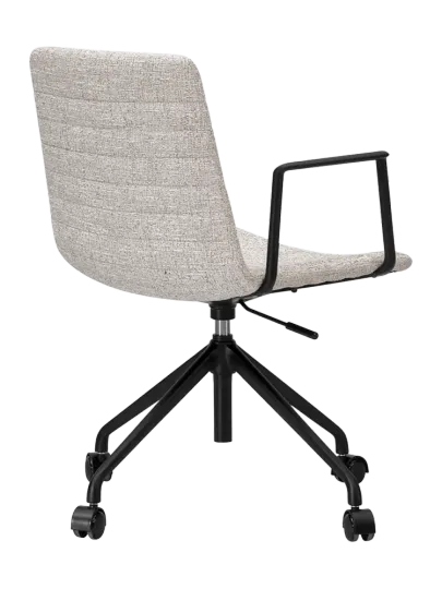 Cavel Lincoln Bureaustoel | Zand OTE Stof | Mat Zwart