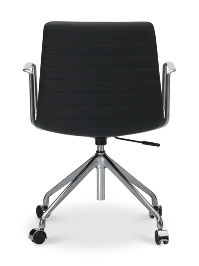Cavel Lincoln Bureaustoel | Zwart PU Leer | Chroom Cavel Lincoln Bureaustoel | Zwart PU Leer | Chroom