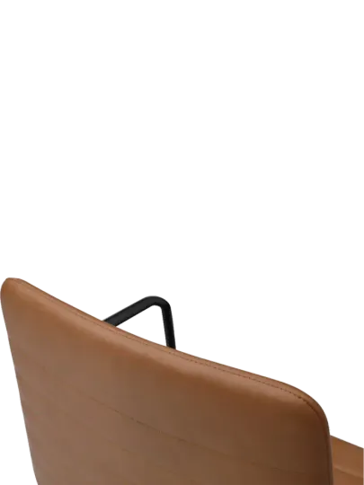Cavel Lincoln Bureaustoel | Cognac PU Leer | Mat Zwart Cavel Lincoln Bureaustoel | Cognac PU Leer | Mat Zwart