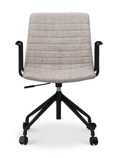 Cavel Lincoln Bureaustoel | Zand OTE Stof | Mat Zwart
