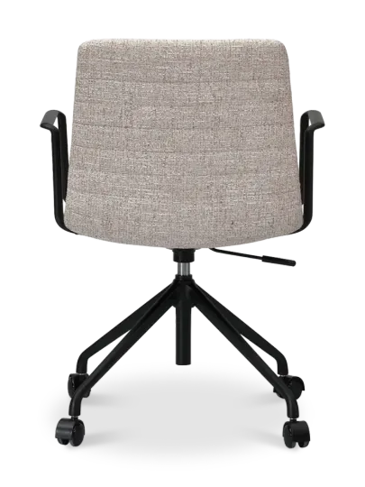 Cavel Lincoln Bureaustoel | Zand OTE Stof | Mat Zwart