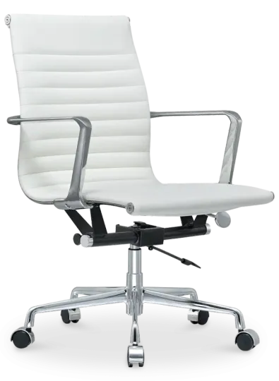 Cavel CD 117 Bureaustoel Wit Leer