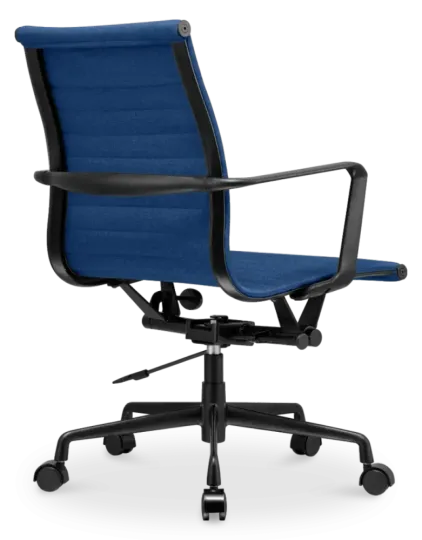 Cavel CD 117 Bureaustoel Blauw Linnen | Zwart Frame
