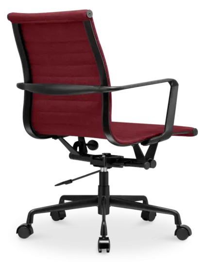 Cavel CD 117 Bureaustoel Rood Linnen | Zwart Frame Cavel CD 117 Bureaustoel Rood Linnen | Zwart Frame