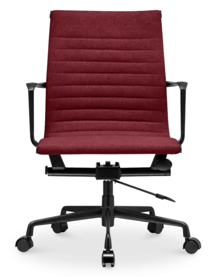 Cavel CD 117 Bureaustoel Rood Linnen | Zwart Frame Cavel CD 117 Bureaustoel Rood Linnen | Zwart Frame