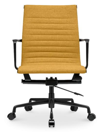 Cavel CD 117 Bureaustoel Oker Linnen | Zwart Frame