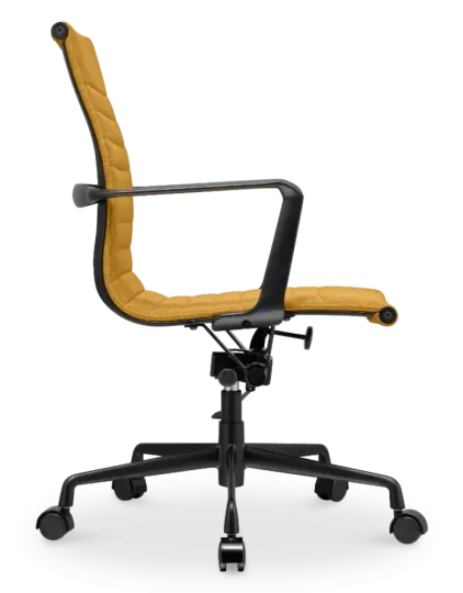 Cavel CD 117 Bureaustoel Oker Linnen | Zwart Frame