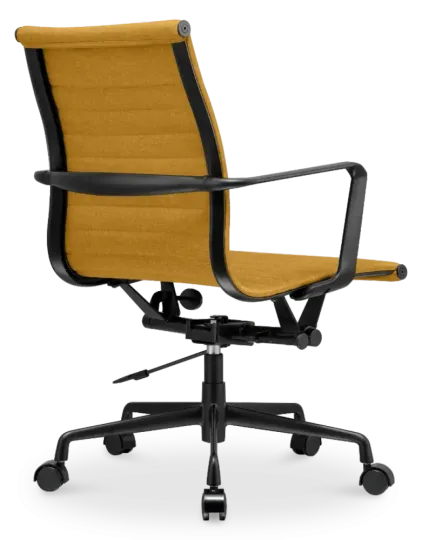 Cavel CD 117 Bureaustoel Oker Linnen | Zwart Frame